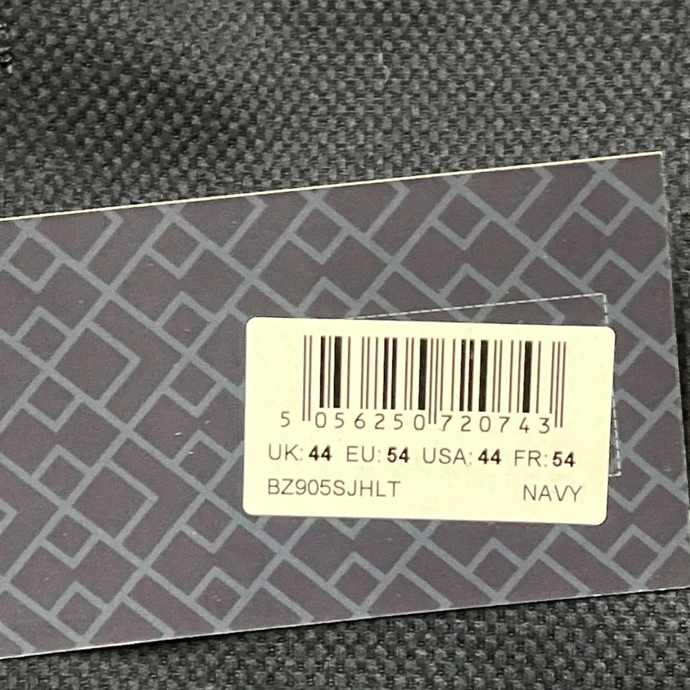 Steel & Jelly Blazer Mens 44 Navy Blue Textured Jacket Structured Office Career‎